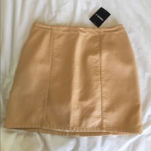 Forever 21 Tan Leather Mini-skirt